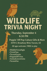 Trivia Night - Wildlife @ Poppin' Off