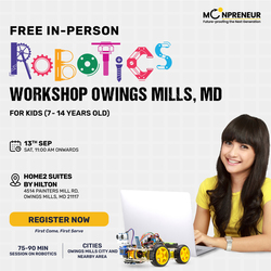 In-Person Free Robotics/Math Workshop for Kids at Owings Mills, MD (7-14)