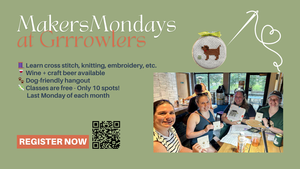 Guided Cross Stitch Class at GRRROWLER'S Tap Room & Beer Garden
