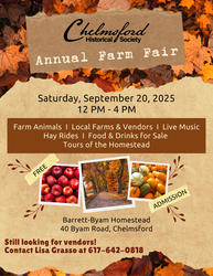 Chelmsford Historical Society’s Annual Farm Fair