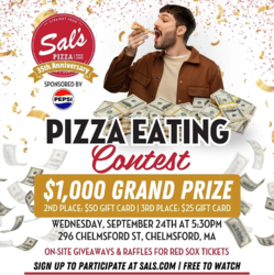 Sal’s Pizza Hosts Pizza Eating Contest in Chelmsford, MA