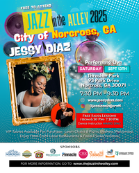 FREE LIVE MUSIC IN NORCROSS:  Jazz In The Alley featuring Jessy Diaz