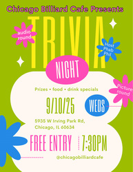 Chicago Billiard Cafe TRIVIA NIGHT Hosted by Phab Phil