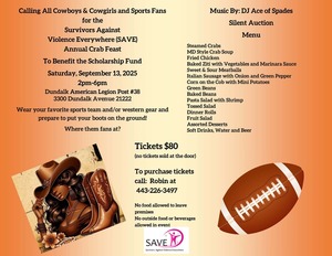 Survivors Against Violence Everywhere Annual Crab Feast and Silent Auction