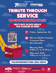 Volunteer New York! 15th Annual 9/11 Serve & Remember Days of Service: Meal Packing