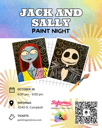 Jack and Sally Paint Night – Traced Canvas!