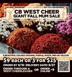 CB West Cheer’s Fall Mums Fundraiser
