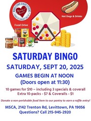 Saturday Bingo - Middletown Senior Center