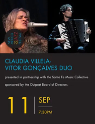 The 19th Annual New Mexico Jazz Festival presents Claudia Villela & Vitor Gonçalves