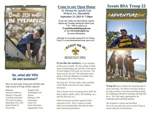 Open House boy Scout Troop 22