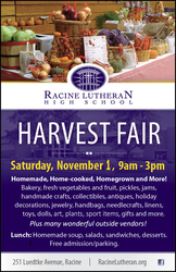 2025 Racine Lutheran High School HARVEST FAIR