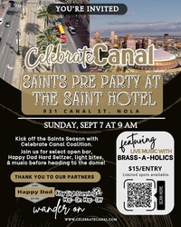 Celebrate Canal Saints Pre-Party on Canal Street