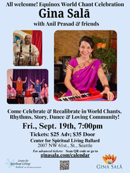 Equinox World Chant Celebration ~ Gina Salā with Anil Prasad & Friends
