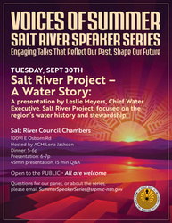 Salt River Summer Speaker Series- A Water Story