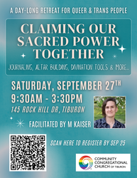 Claiming Our Sacred Space: A Day-Long Retreat for Queer & Trans People