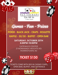 Creature Comfort Hosts “Go All In Casino Night” to Support Pet Therapy