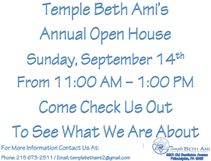 Temple Beth Ami's Annual Open House