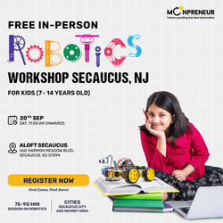 In-Person Free Robotics/Math Workshop for Kids at Secaucus, NJ (7-14)