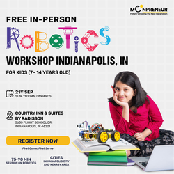In-Person Free Robotics/Math Workshop for Kids at Indianapolis, IN (7-14)