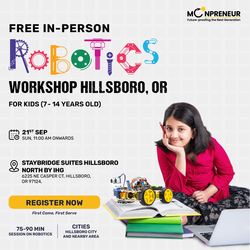 In-Person Free Robotics/Math Workshop for Kids at Hillsboro, OR (7-14)