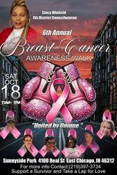East Chicago  4th District Council Stacy Winfield to Host 6th Annual Breast Cancer Awareness Walk