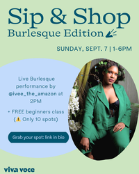 Viva Voce Sip & Shop Burlesque Edition
