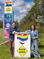 Harvest Sarasota's Rainbow Crosswalk Painting