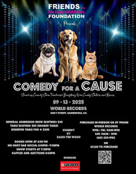 COMEDY For A CAUSE - Saturday September 13 - FRIENDS of the Kern County Animal Shelters FOUNDATION