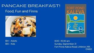 Pancake breakfast overlooking Fort Pond!