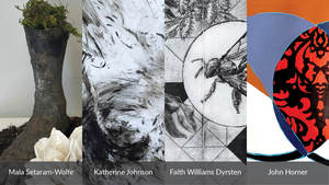 Mala Setaram-Wolfe, Katherine Johnson, Faith Williams Dyrsten, and John Horner