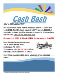 Central Bucks Senior Activity Center 2025 Autumn Cash Bash