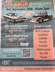 Genesis Church Partnership Car Show with Relay For Life of York