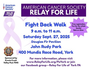 American Cancer Society Relay For Life of York Fight Back Walk