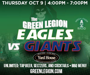 Eagles vs. Giants - Green Legion Away Tailgate at Yard House in American Dream Mall!