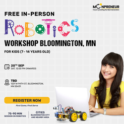 In-Person Free Robotics/Math Workshop for Kids at Bloomington, MN (7-14)