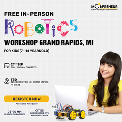 In-Person Free Robotics/Math Workshop for Kids at Grand Rapids, MI (7-14)