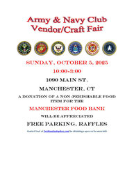 Army Navy Club of Manchester Vendor and Craft Fair