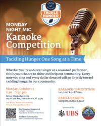 Monday Night Mic Karaoke to Tackle Hunger