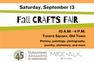 Fall Crafts Fair with Volunteer Alexandria - Saturday, Sept. 13