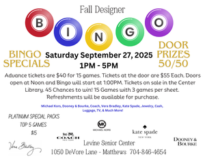 Designer Bingo Fundraiser