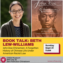 Book Talk: John Doe Chinaman with Beth Lew-Williams