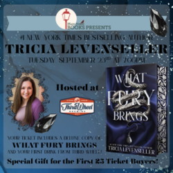 9/23- Tricia Levenseller, WHAT FURY BRINGS Book Launch