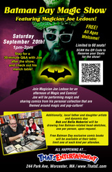 Batman Day Magic Show with Magician Joe Ledoux at That's Entertainment!