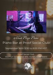 Noah Plays Piano at Proof Social Club