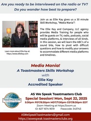 Media Mania - Workshop by AS We Speak Toastmasters Club