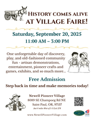 History comes alive at Village Faire! FREE Admission & fun for all ages!