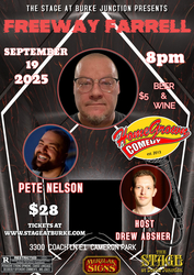 Stand Up Comedy Show at The Stage at Burke Junction September 19th 8pm. Cameron Park, CA