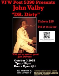 Adult Comedy with JOHN VALBY DR. DIRTY -   Friday Oct 3 @ VFW Portsmouth