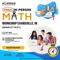 In-Person Free Math Workshop for Kids at Evansville, IN (7-14)