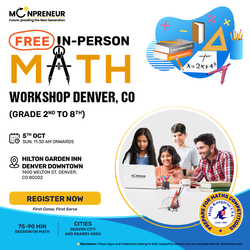 In-Person Free Math Workshop for Kids at Denver, CO (7-14)